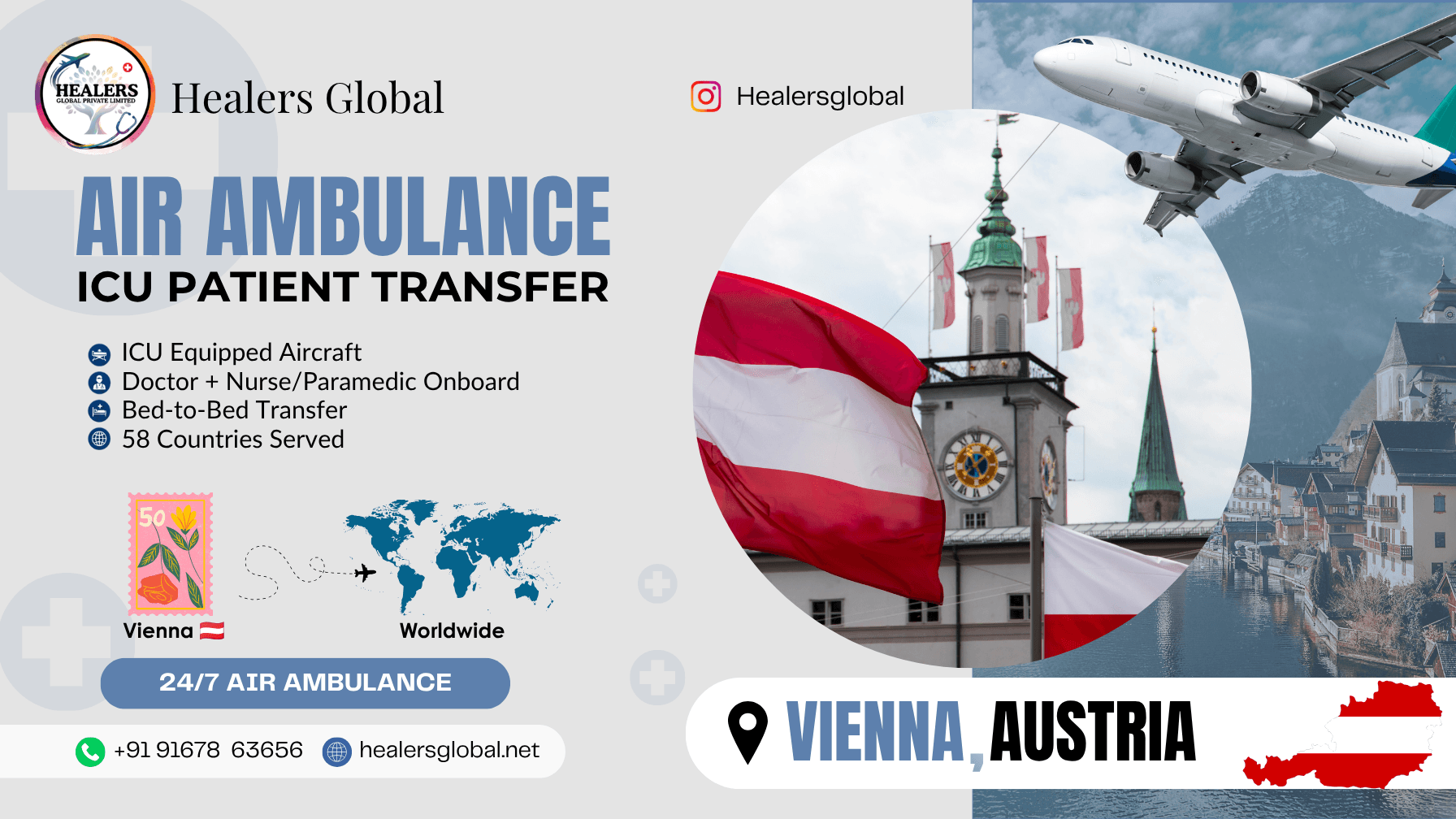 Air Ambulance Service in Zurich, Switzerland