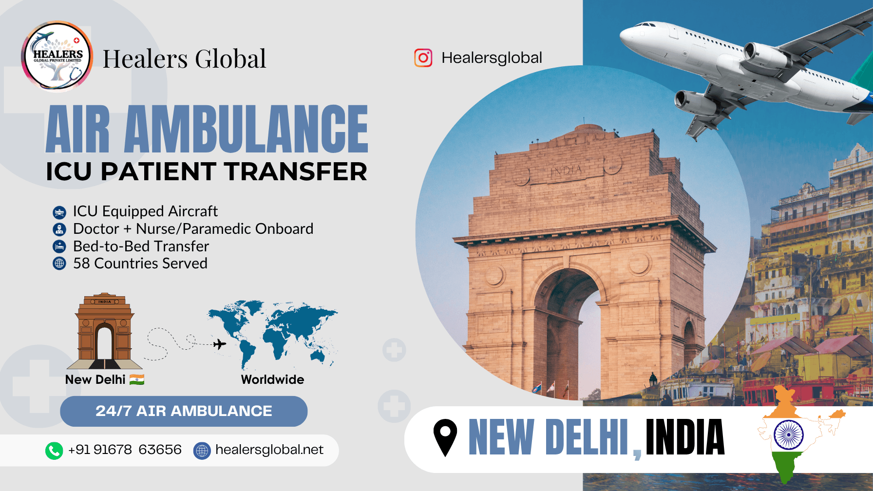 Air Ambulance Service in Delhi NCR, India