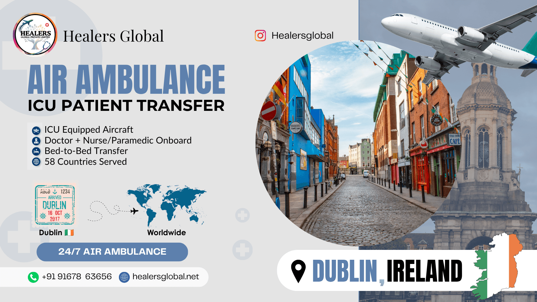 Air Ambulance Service in Dublin, Ireland