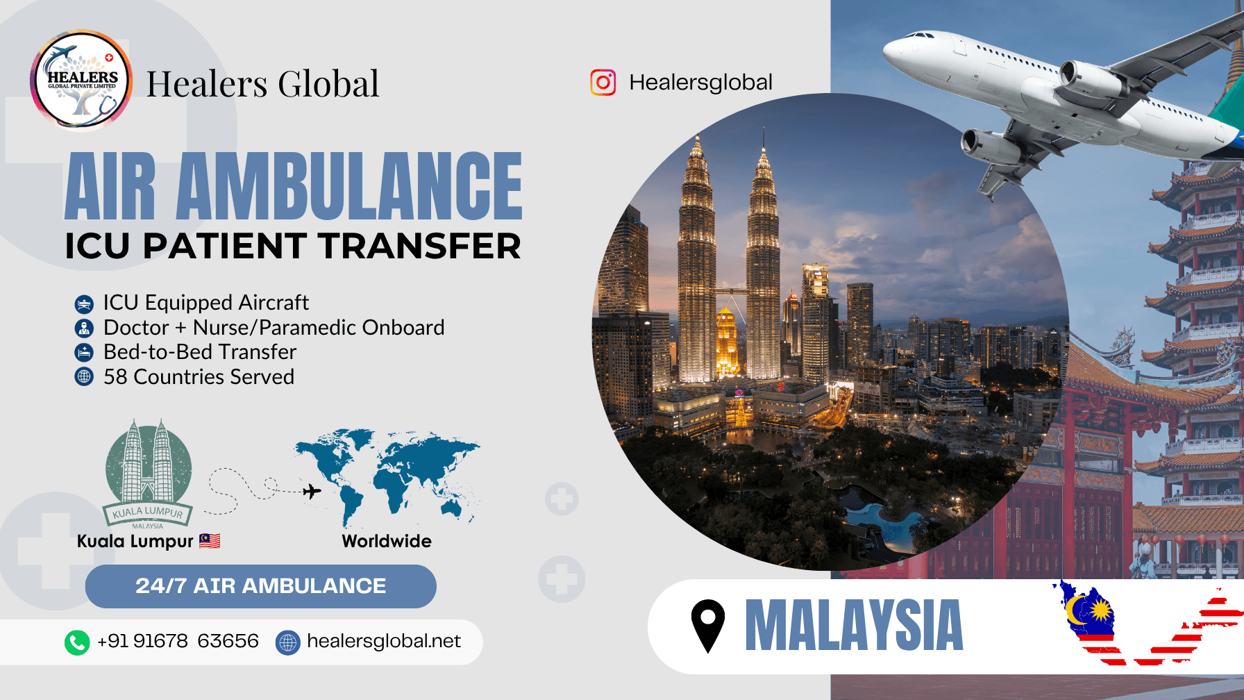 Air Ambulance Service in Kuala Lumpur, Malaysia