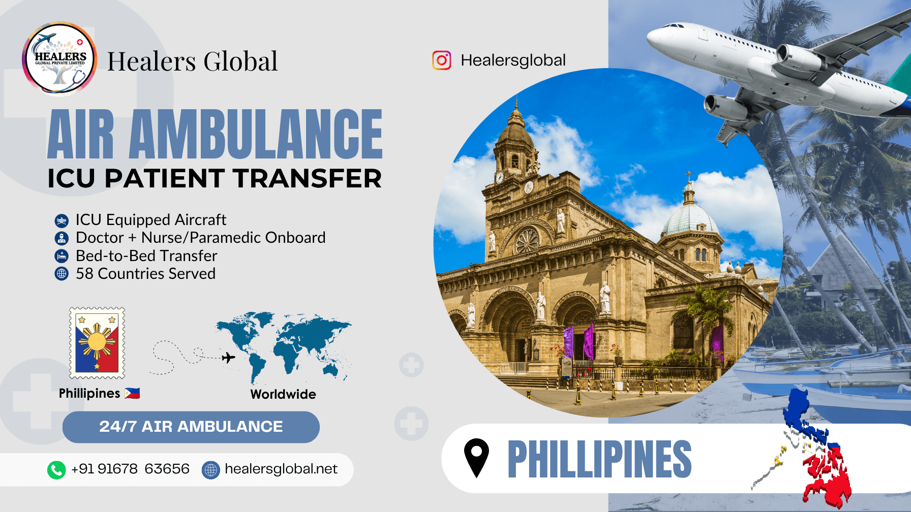 Air Ambulance Service in Manila, Philippines