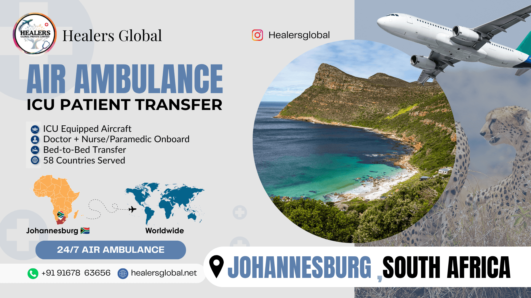 Air Ambulance Service in Johannesburg, South Africa