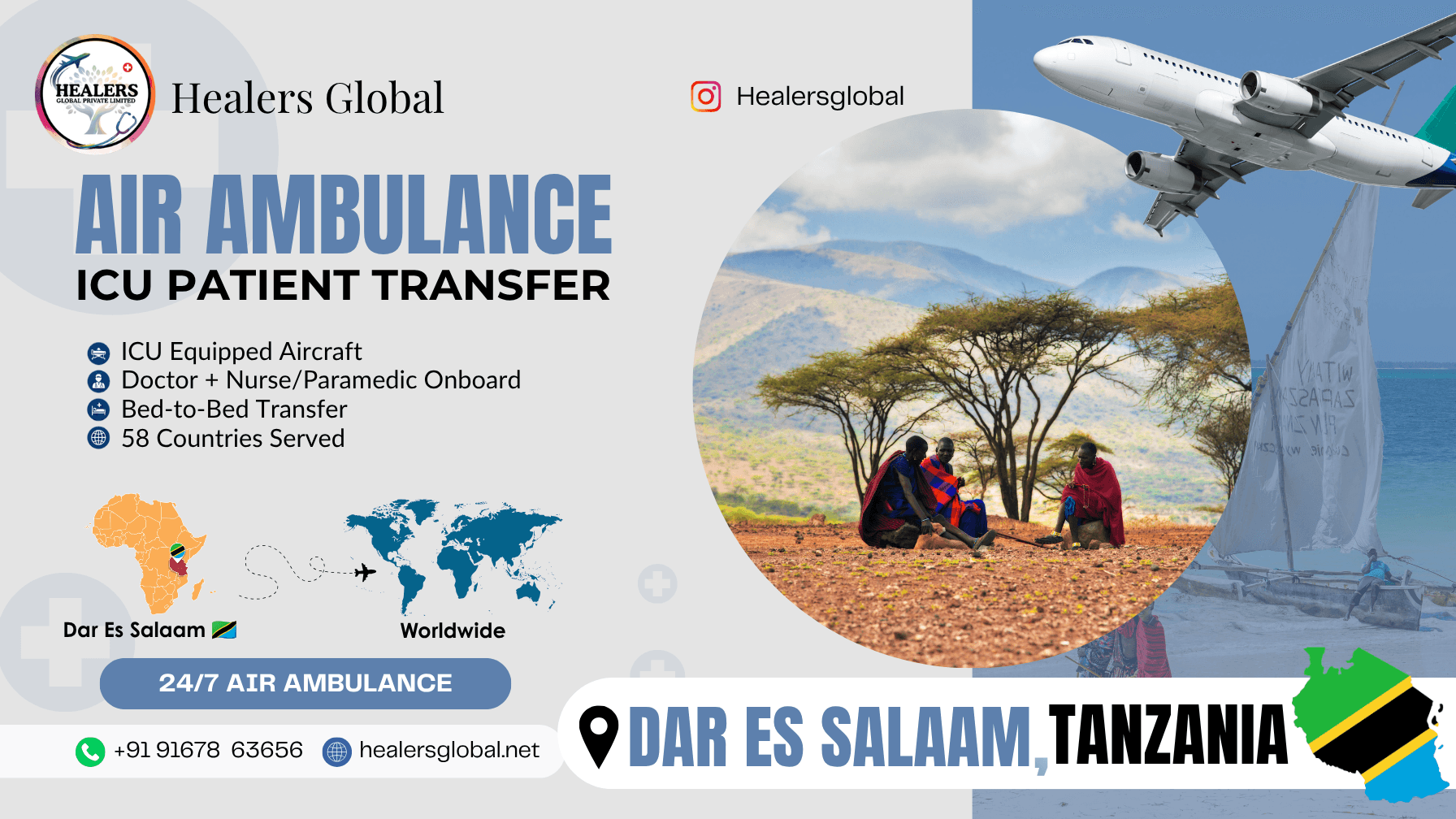 Air Ambulance Service in Dar es Salaam, Tanzania