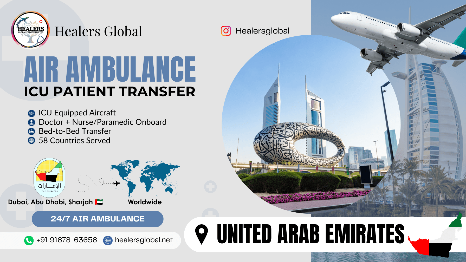 Air Ambulance Service in Dubai, United Arab Emirates
