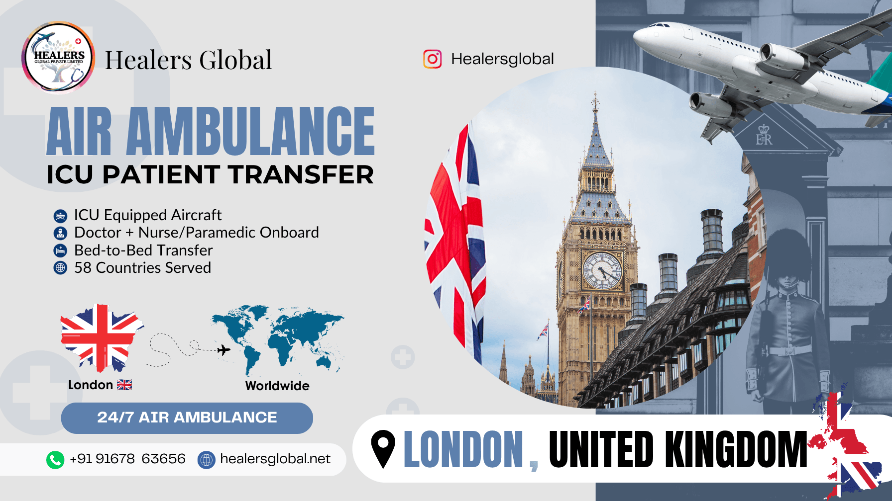 Air Ambulance Service in London, United Kingdom