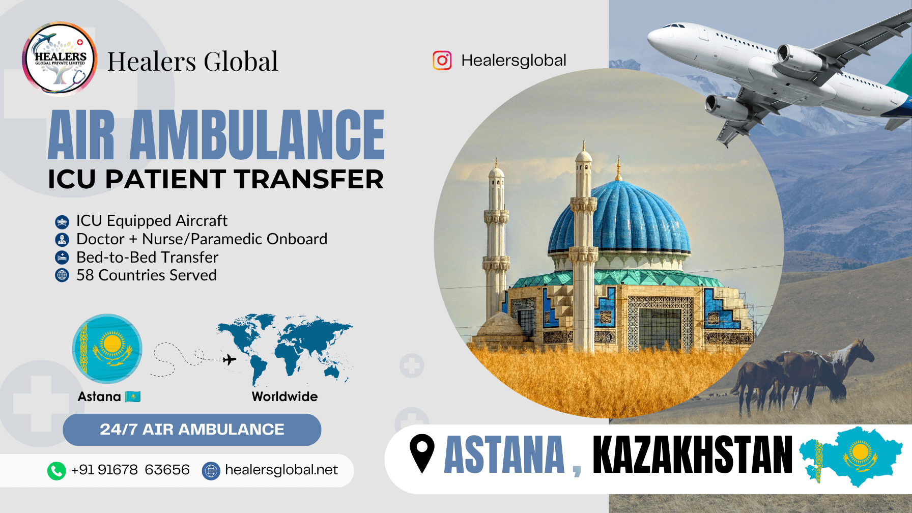 Air Ambulance Service in Bishkek, Kyrgyzstan